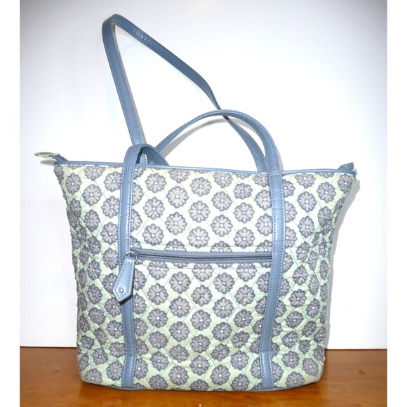 Vera Bradley Women's Nomadic Floral Zipper Shopper Inner Pocket Tote Bag Blue - Picture 5 of 7